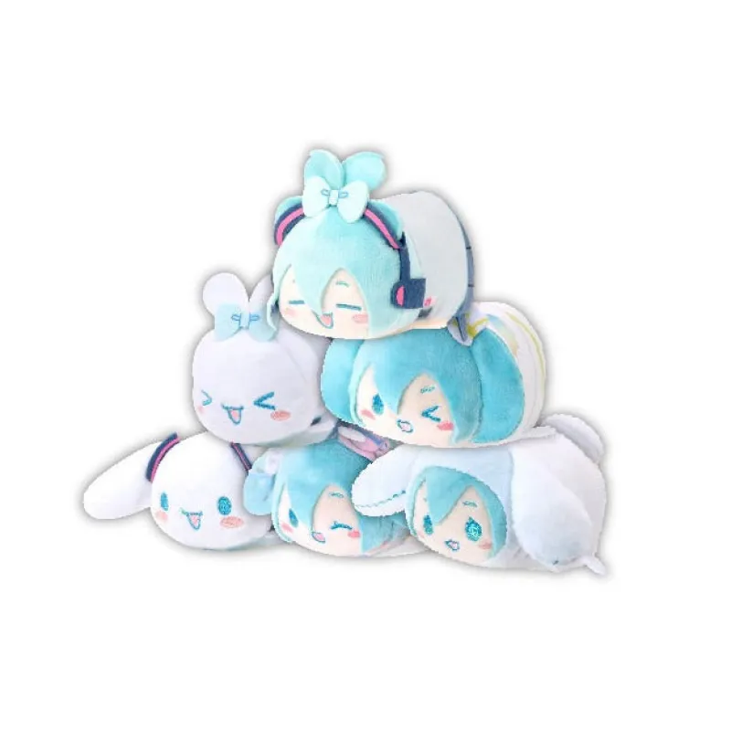 Hatsune Miku x Cinnamoroll Potekoro Mini Plush Mascot Clip Blind Box made by Sanrio