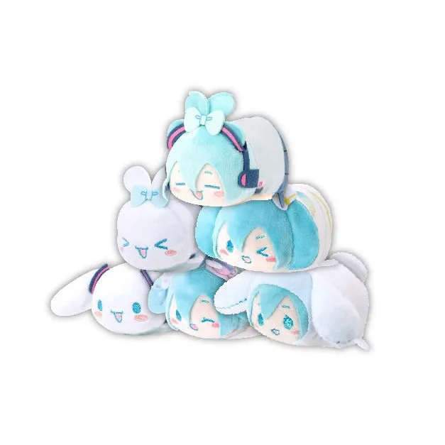 Hatsune Miku x Cinnamoroll Potekoro Mini Plush Mascot Clip Blind Box sold by Sanrio