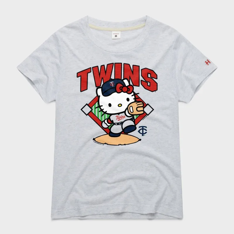 Hello Kitty x Minnesota Twins Throw Tee (Womens) made by HOMAGE
