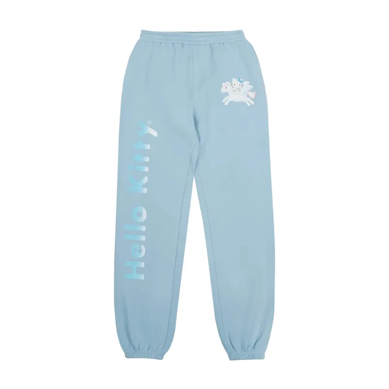 Hello Kitty x Dumbgood Unicorn Glitter Sweatpants (Cloud) sold by Sanrio