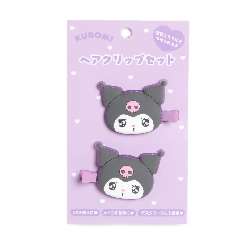 Kuromi Hair Clips (Emo Kyun Series) sold by Sanrio