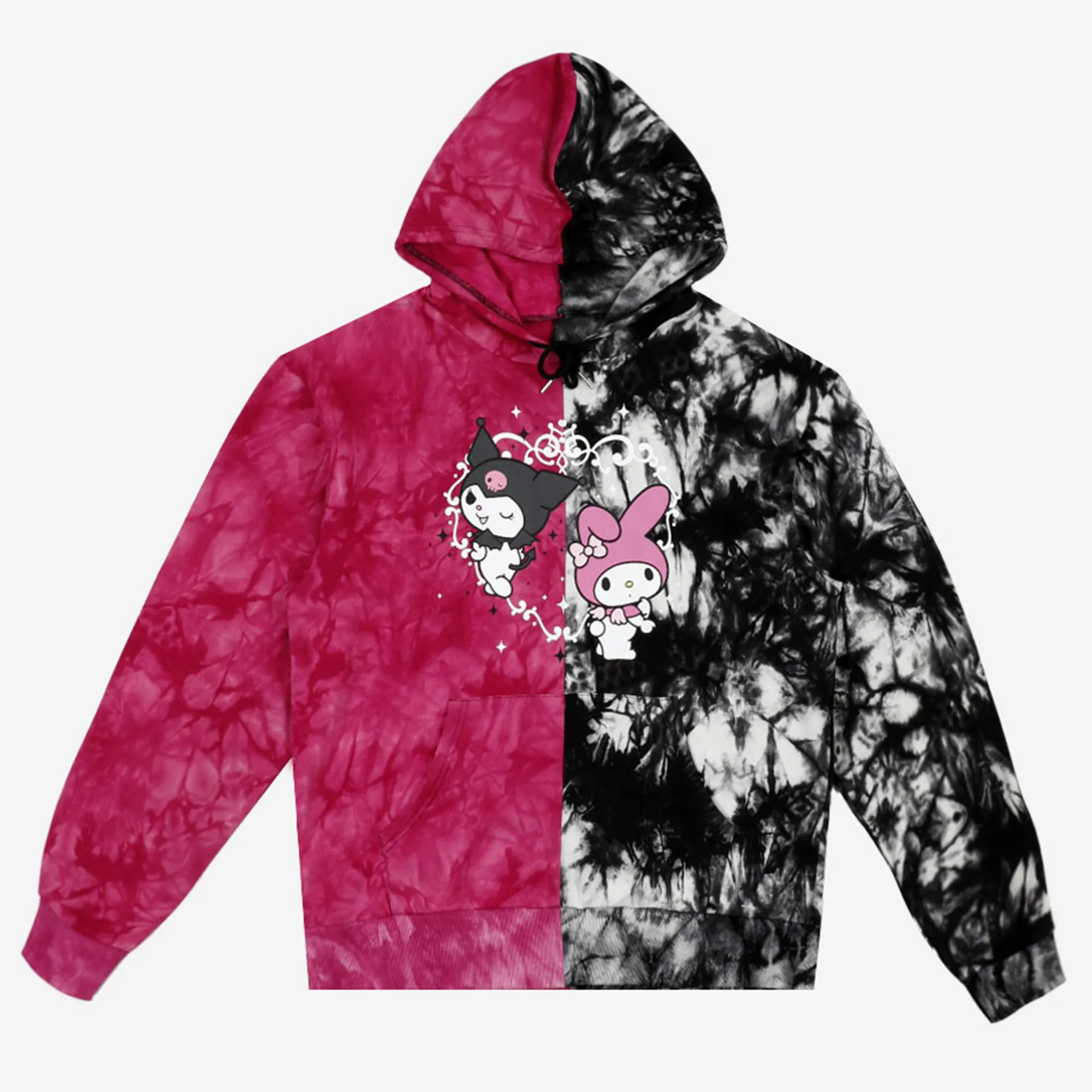 My Melody & Kuromi x Dumbgood Tie Dye Split Hoodie sold by Sanrio