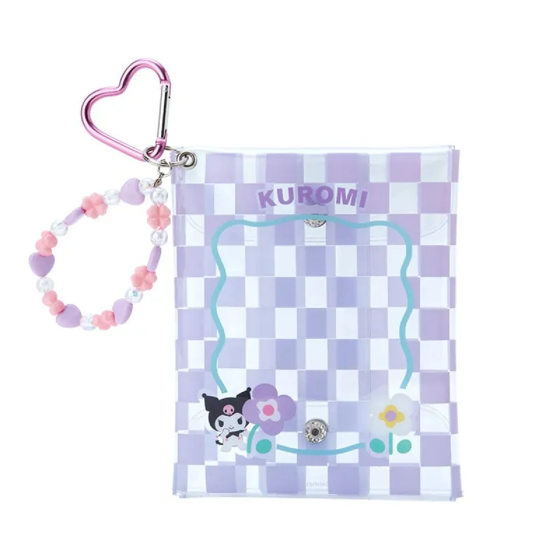 Kuromi Clear Snap Mini Pouch  (Pastel Check Series) sold by Sanrio