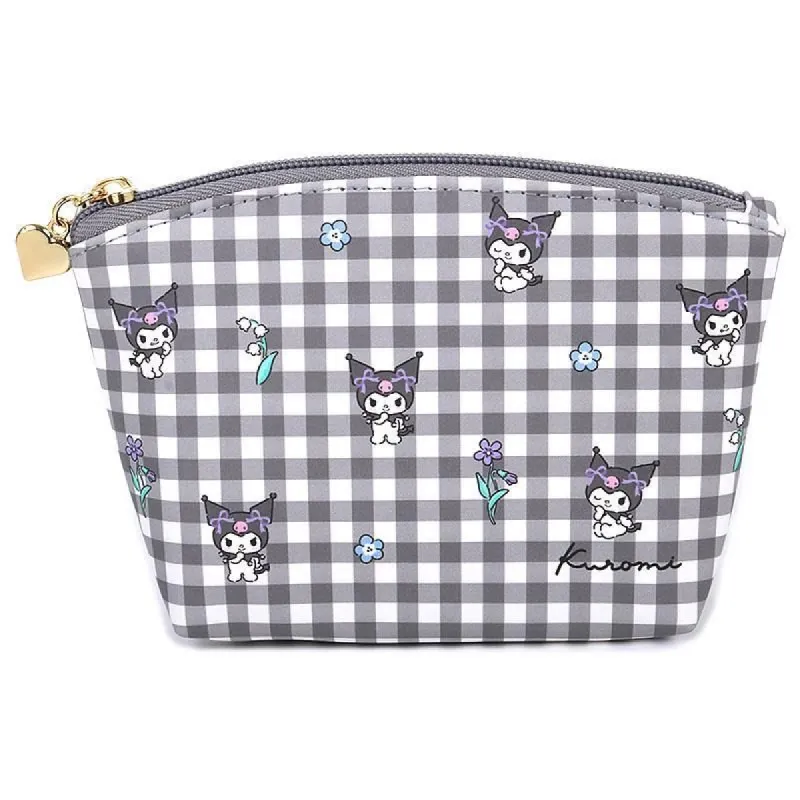 Kuromi Gingham Zipper Pouch sold by Sanrio