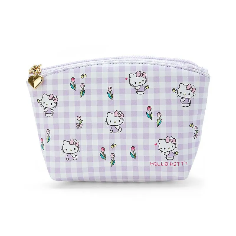 Hello Kitty Gingham Zipper Pouch sold by Sanrio