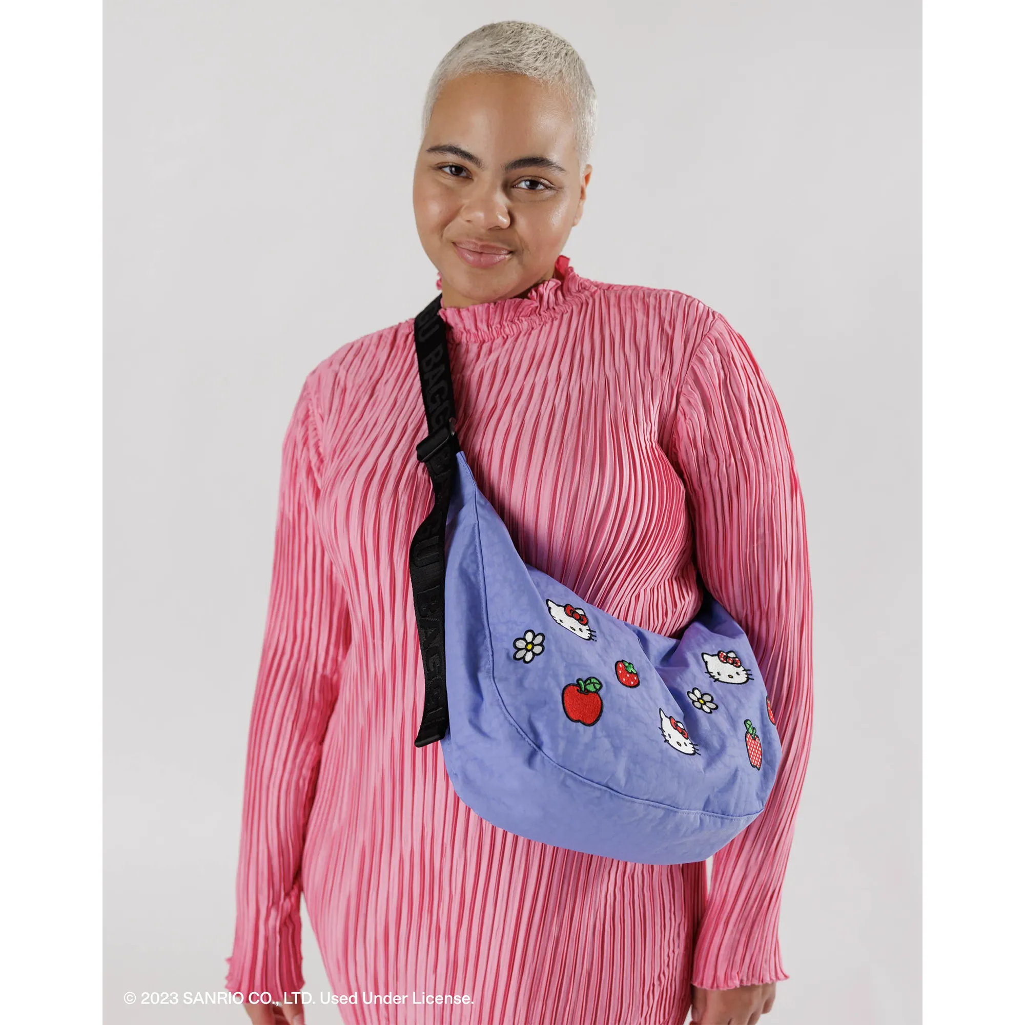 Hello Kitty x Baggu Embroidered Nylon Crescent Bag sold by Sanrio product image thumbnail 2