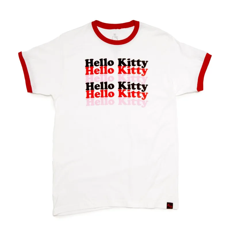 Hello Kitty Sanrio Original Logo Ringer Tee made by Sanrio