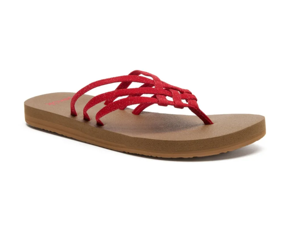 Yoga Sandy II Sparkle - Women - Cherry Red / 11 sold by Sanuk