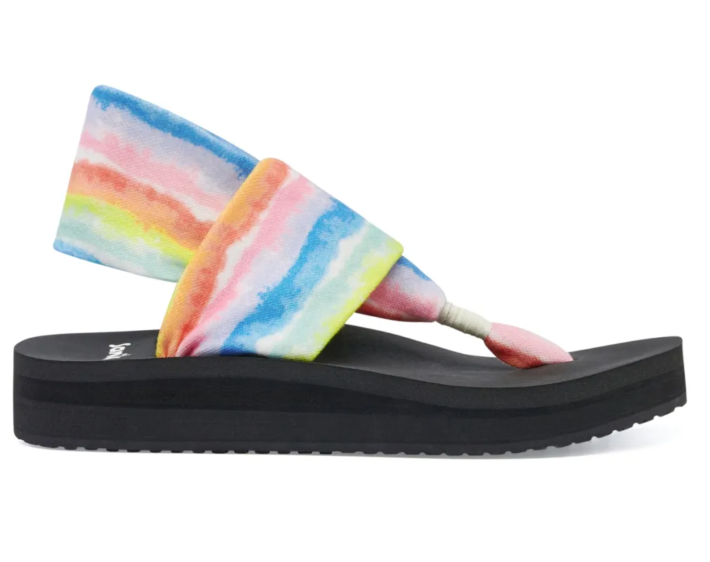 Sling St Midform Tie Dye - Women - Rainbow Confetti / 9 made by Sanuk