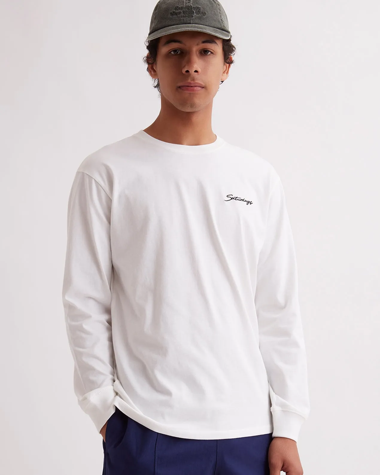 Saturdays Embroidered Standard LS Tee sold by Saturdays New York City product image thumbnail 3