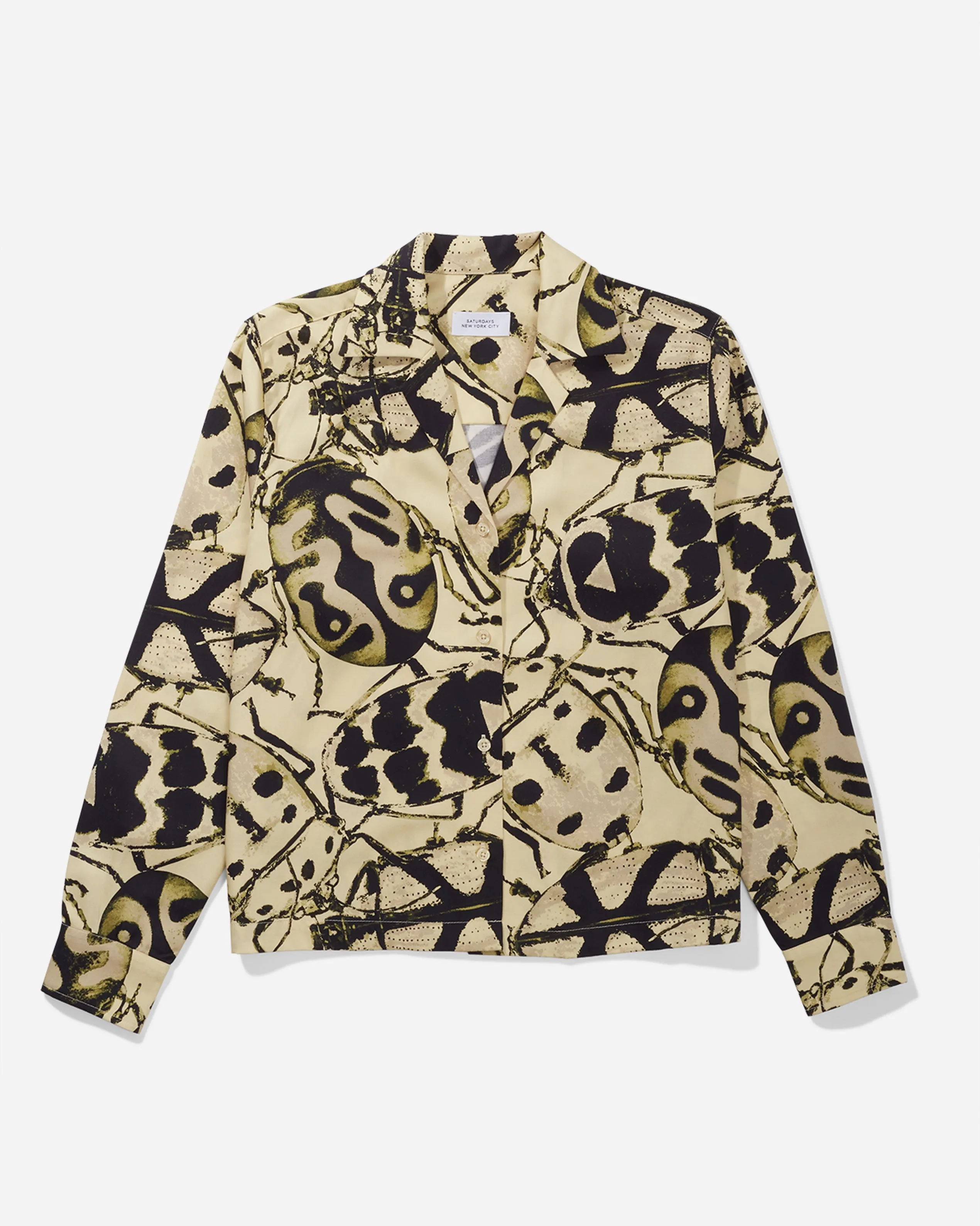 Crys Beetle Print Long Sleeve Shirt sold by Saturdays New York City