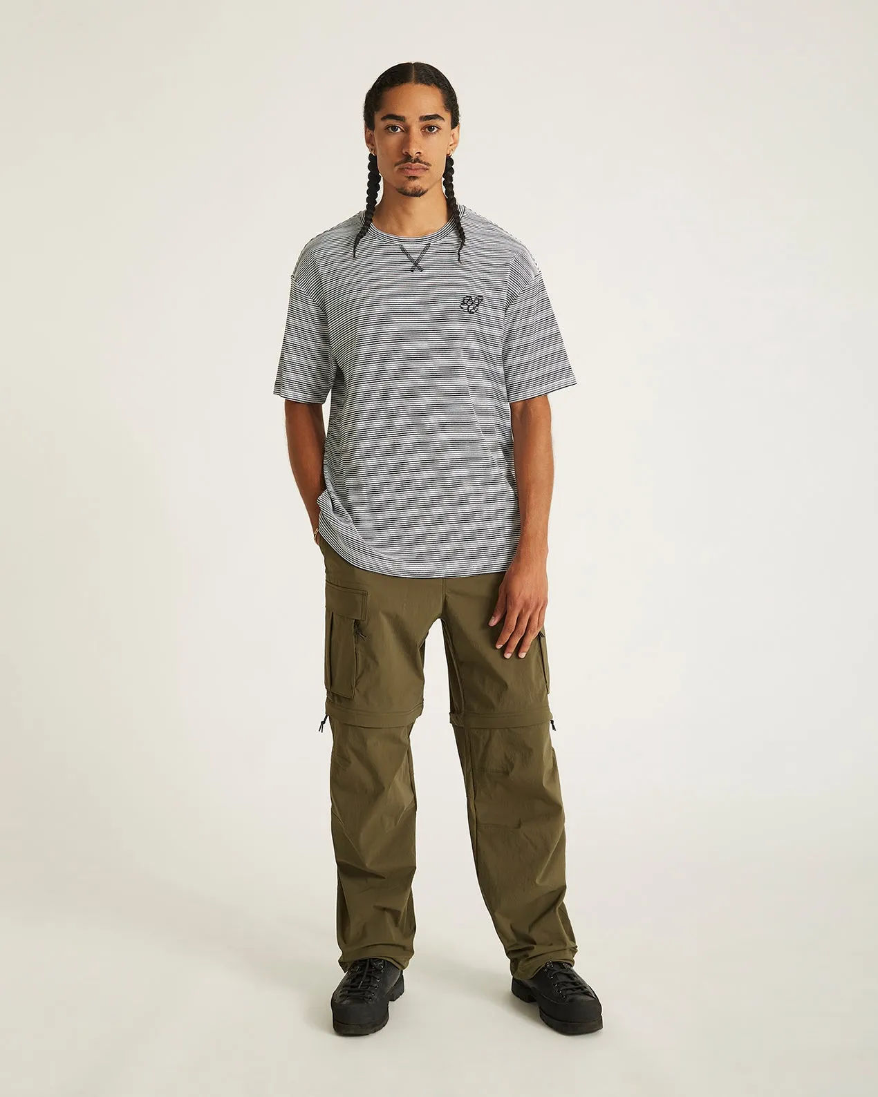 Striped Waffle Relaxed SS Tee sold by Saturdays New York City product image thumbnail 2