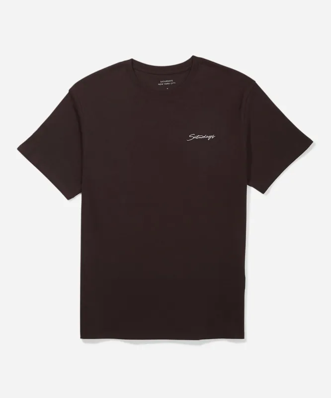 Chain Script Embroidered Short Sleeve Tee sold by Saturdays New York City