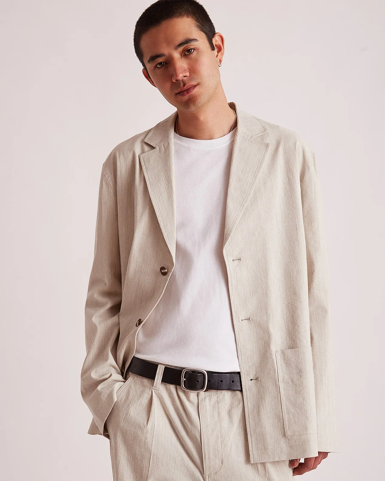 Mirza Linen Jacket sold by Saturdays New York City product image thumbnail 3