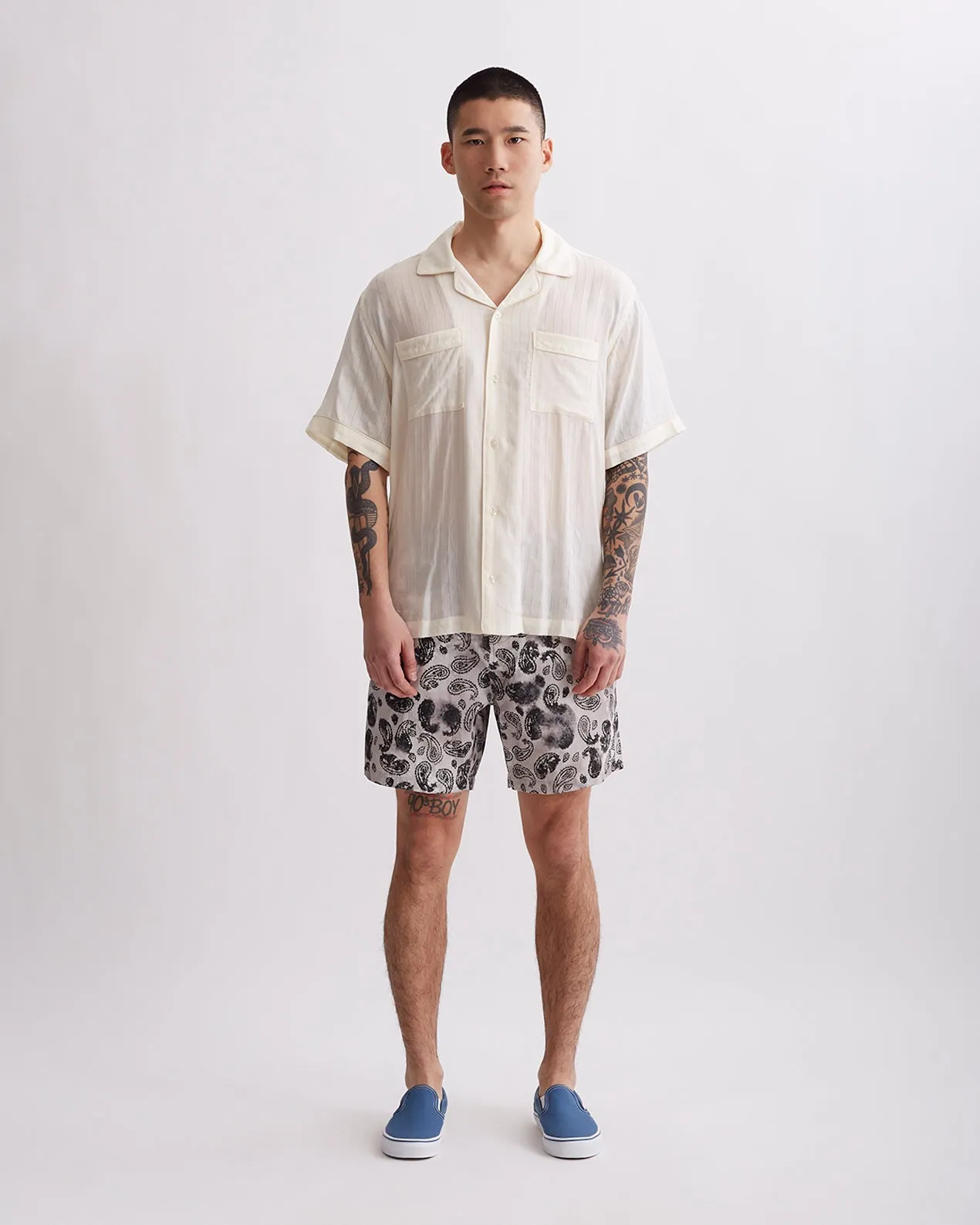 Ambrose Paisley Tencel Short sold by Saturdays New York City product image thumbnail 2