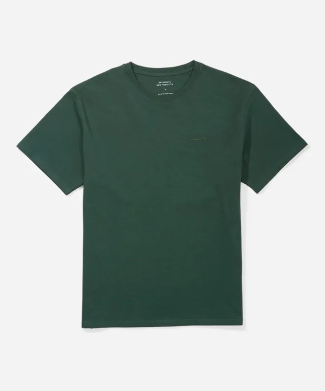 Script Cotton Slub Short Sleeve Tee sold by Saturdays New York City