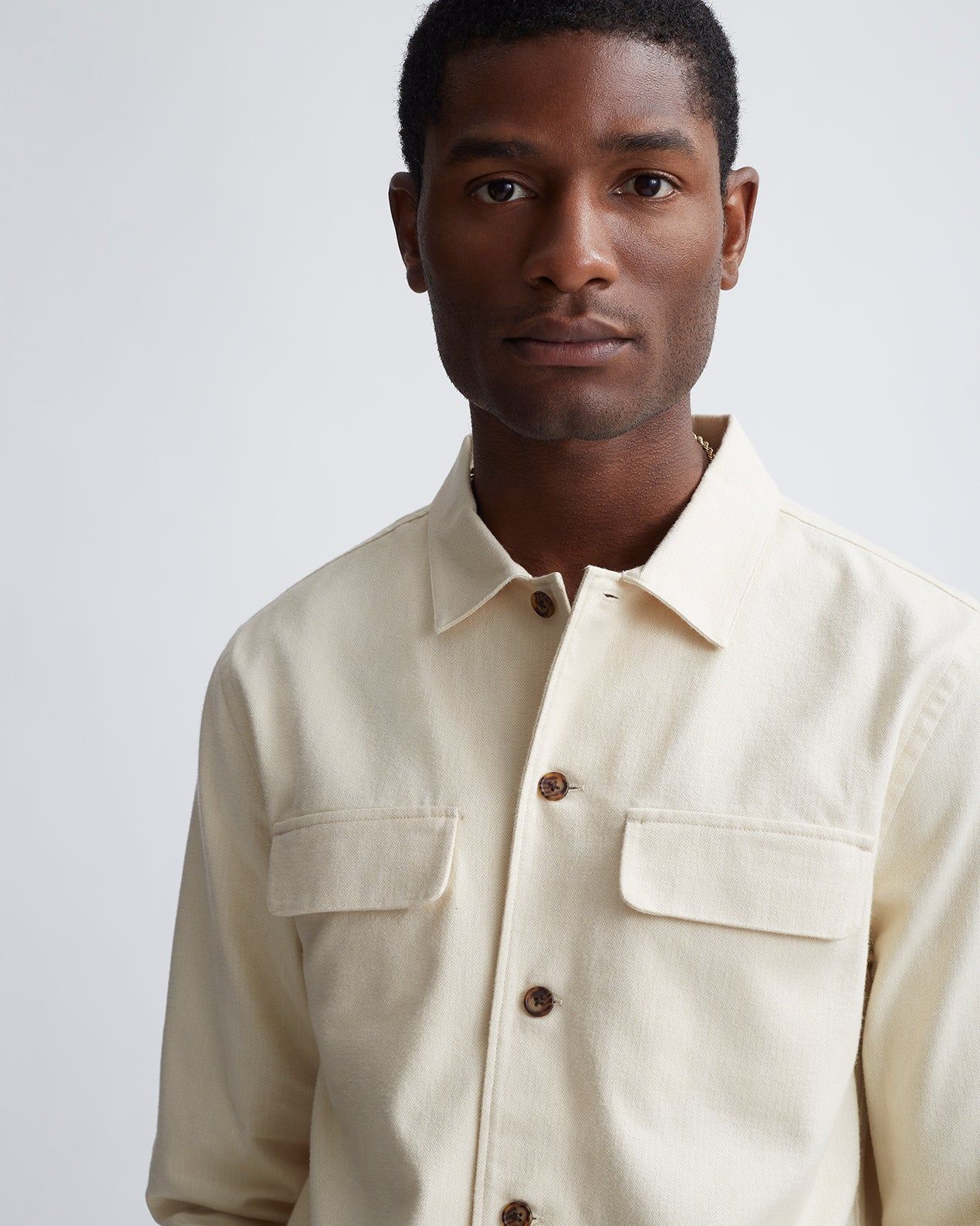 Broome Herringbone Flannel Long Sleeve Shirt sold by Saturdays New York City product image thumbnail 3