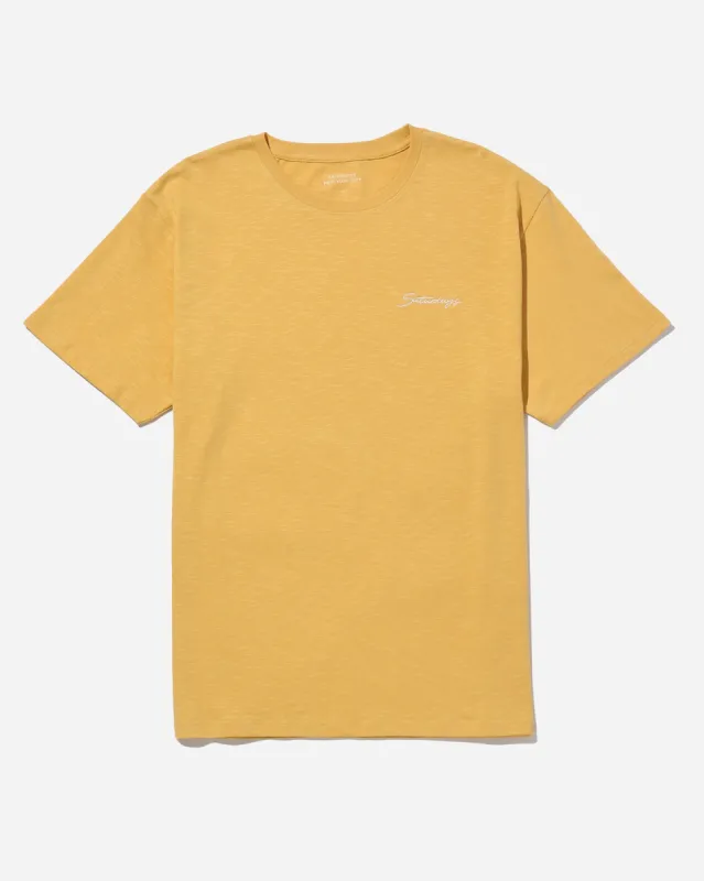 Cotton Slub Script Short Sleeve Tee sold by Saturdays New York City