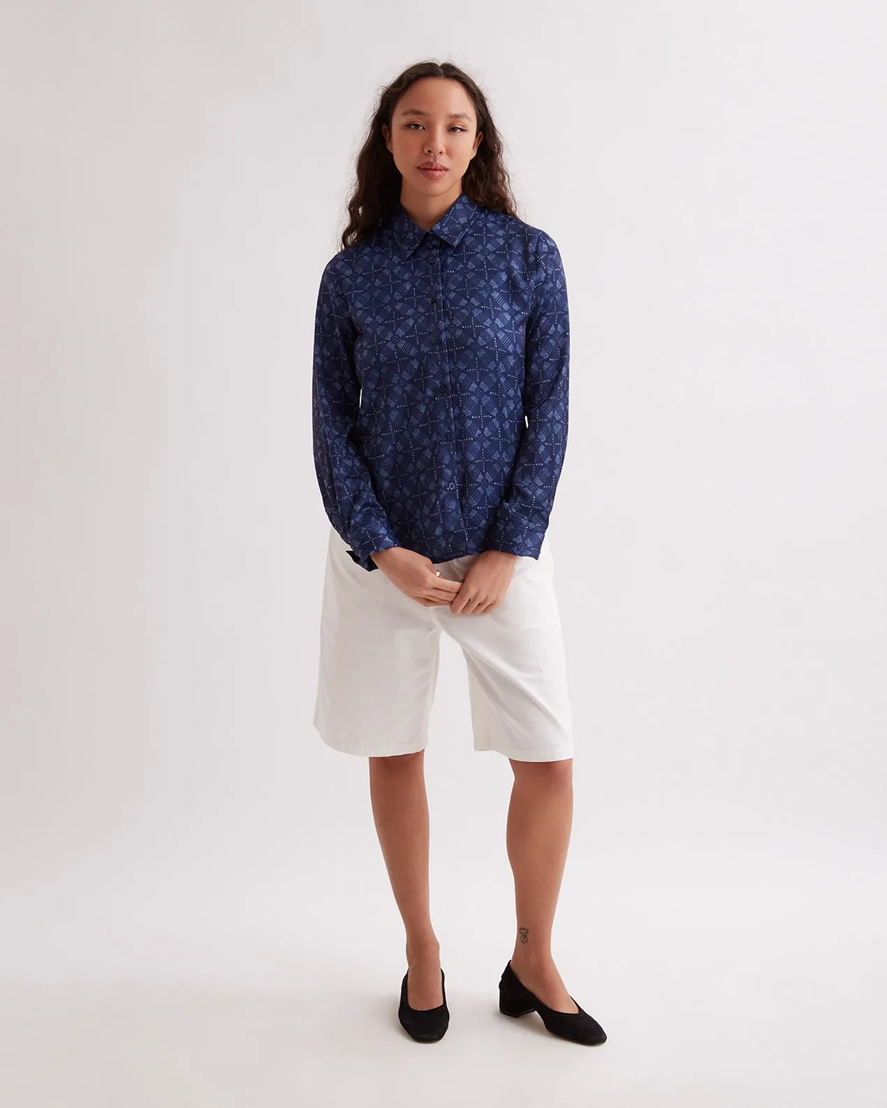 Shay Blockprint LS Shirt sold by Saturdays New York City product image thumbnail 2