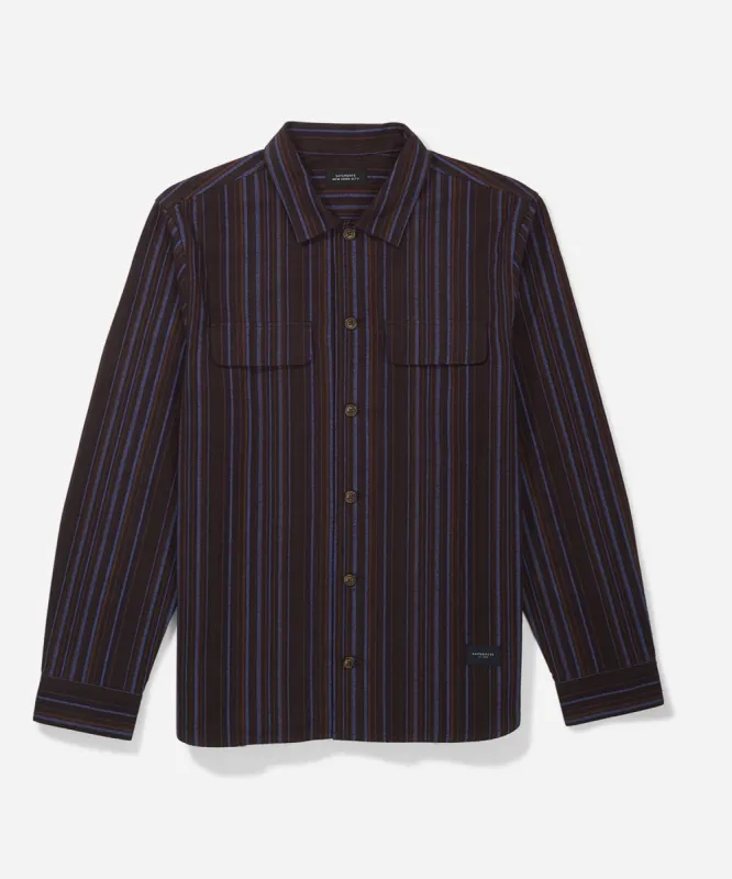 Broome Herringbone Flannel Long Sleeve Shirt sold by Saturdays New York City