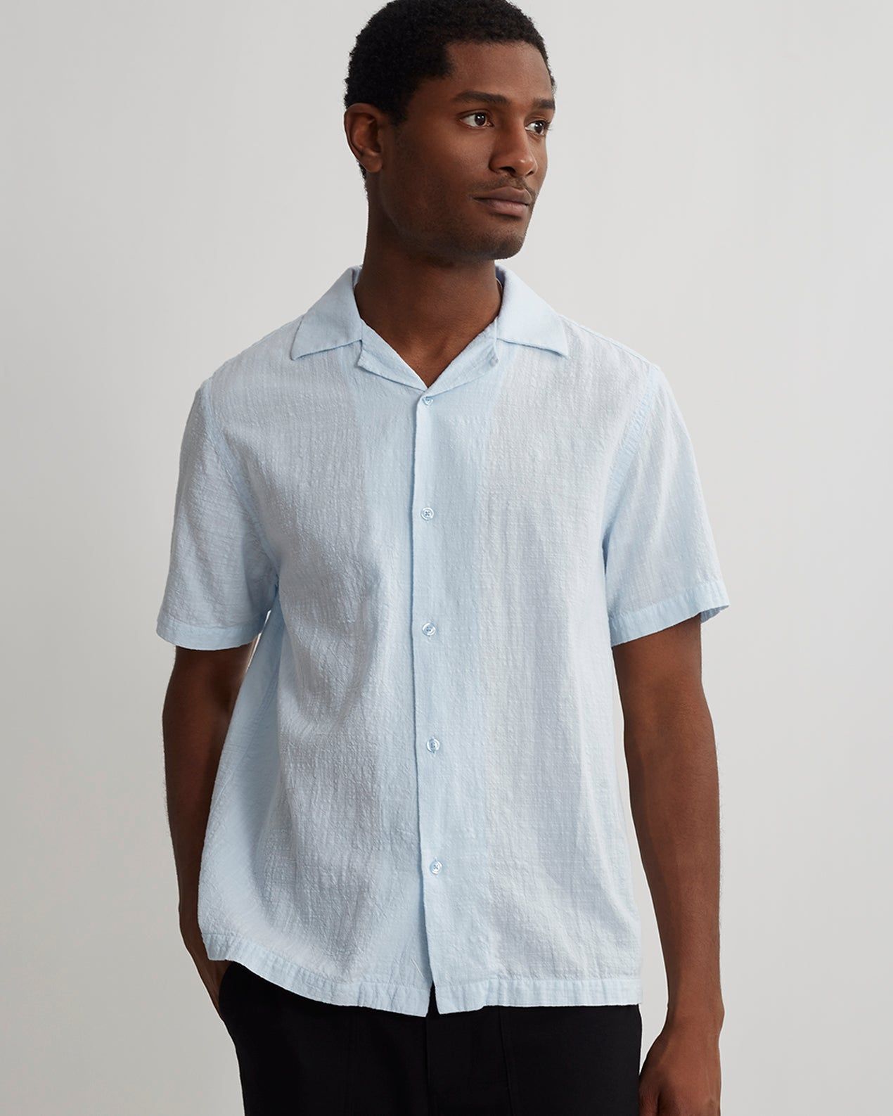 Canty Lightweight Gauze Short Sleeve Shirt sold by Saturdays New York City product image thumbnail 7
