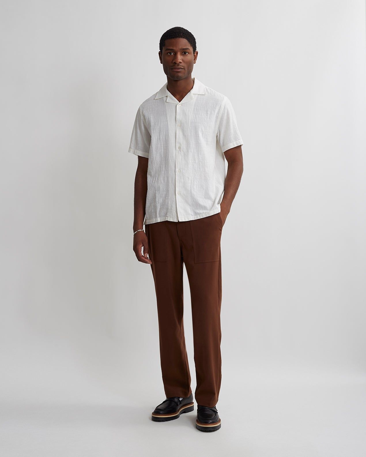 Canty Lightweight Gauze Short Sleeve Shirt sold by Saturdays New York City product image thumbnail 4