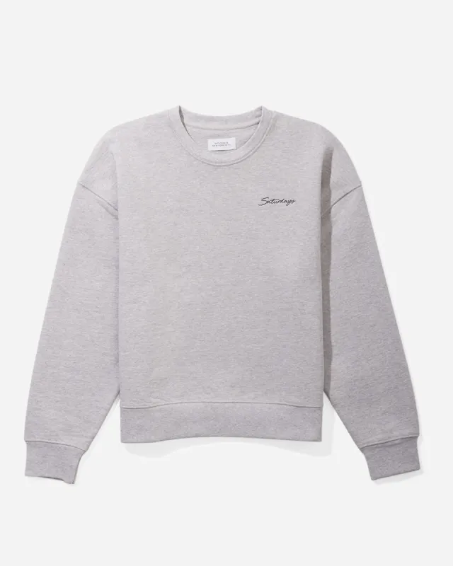 Essex Script Embroidered Crew sold by Saturdays New York City