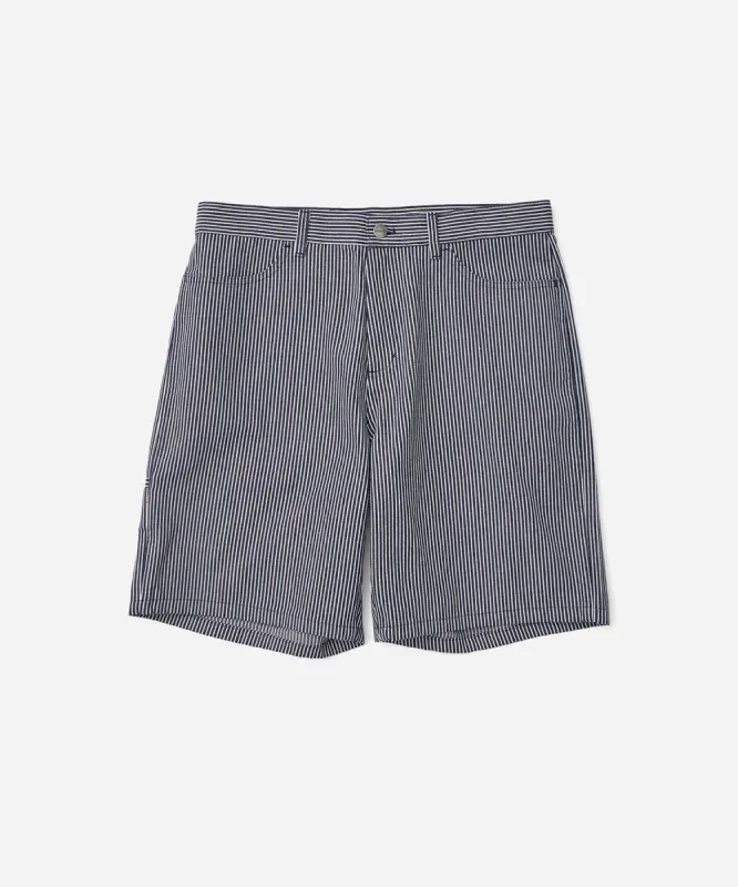 Striped Cotton Twill Carpenter Short sold by Saturdays New York City