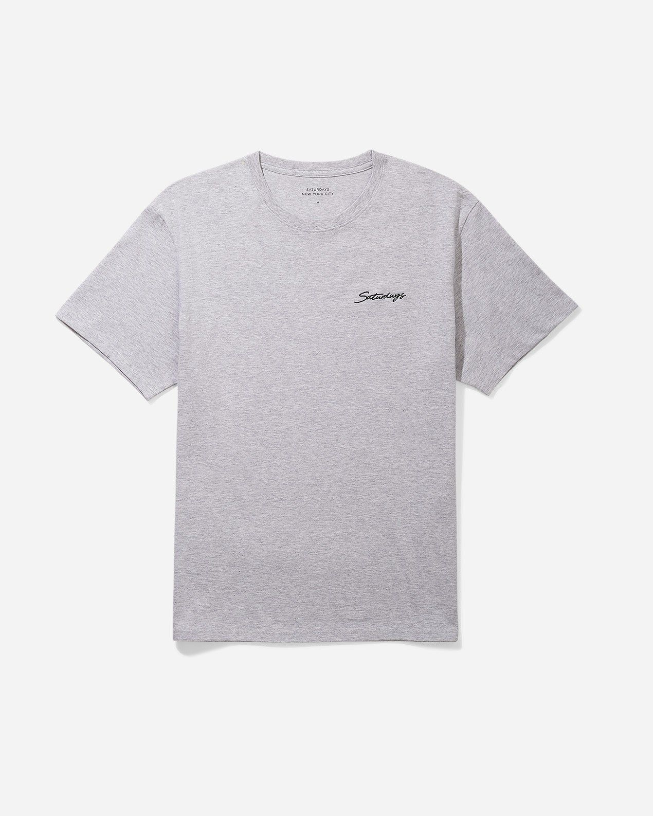 Script Embroidered Standard Short Sleeve Tee sold by Saturdays New York City
