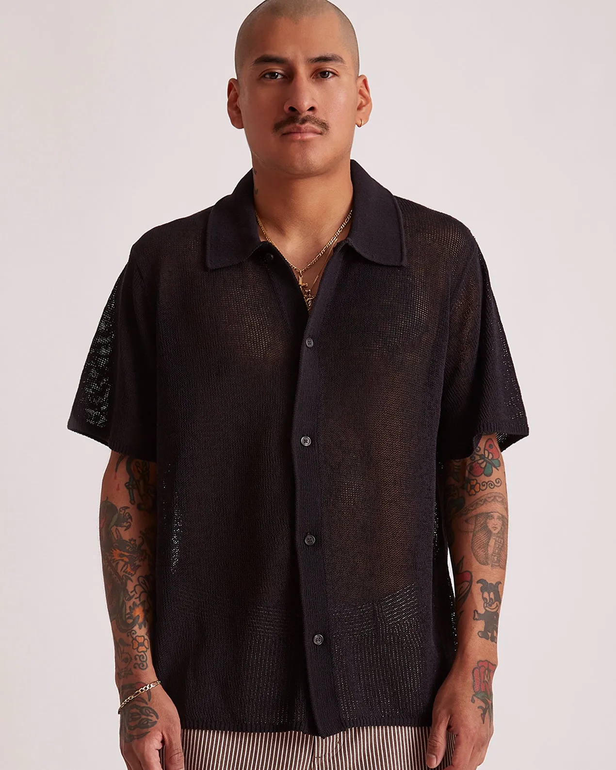 Kenneth Mesh Knit Shirt sold by Saturdays New York City product image thumbnail 3