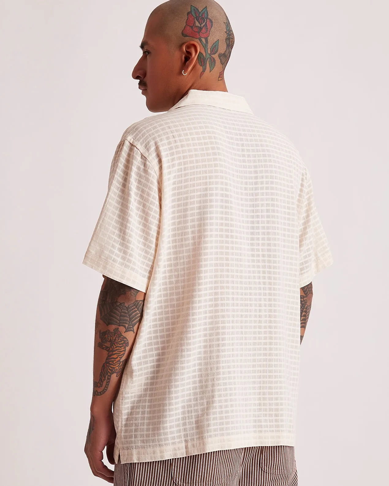 Canty Sheer Check SS Shirt sold by Saturdays New York City product image thumbnail 4
