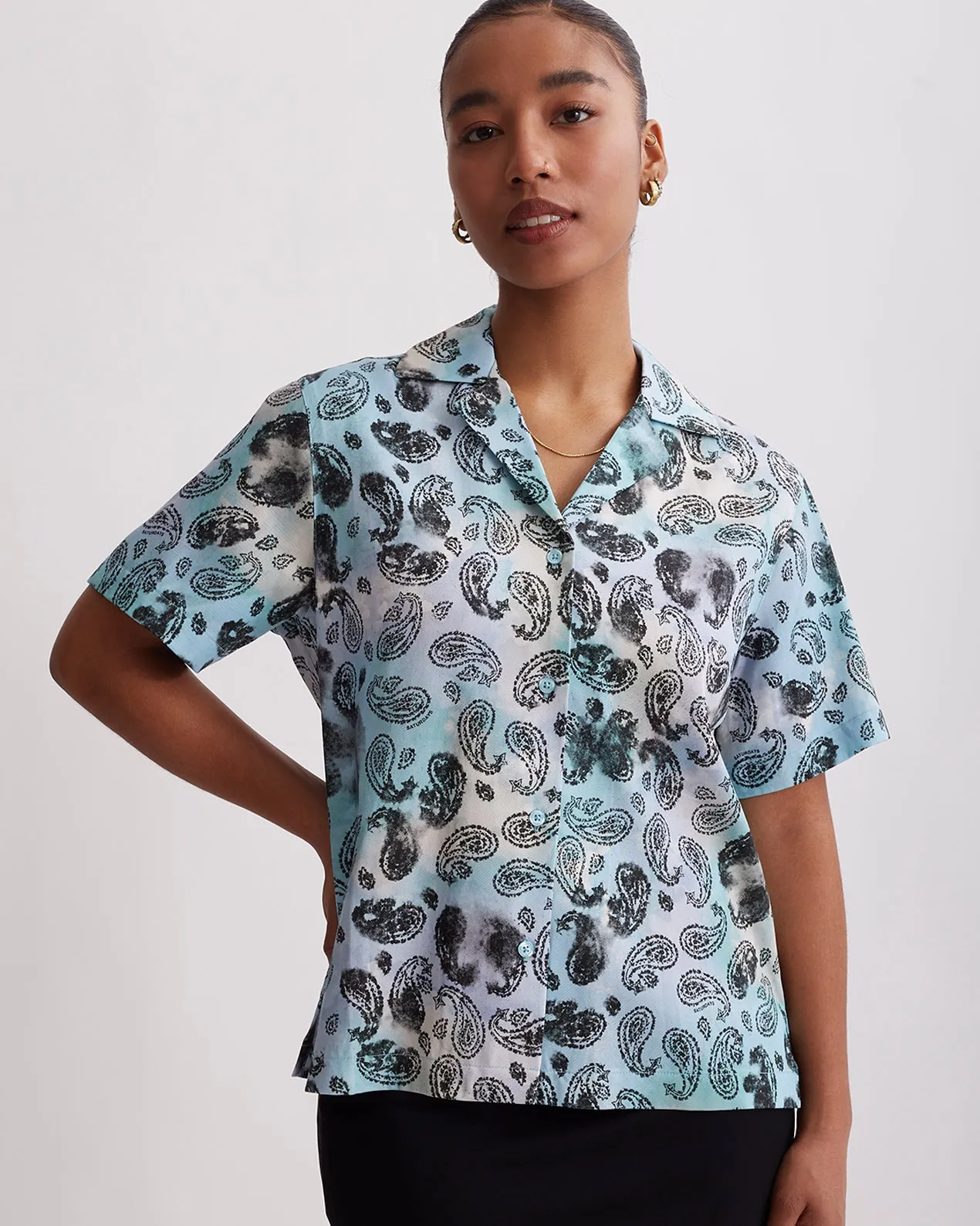 Dani Paisley Short Sleeve Shirt sold by Saturdays New York City product image thumbnail 3