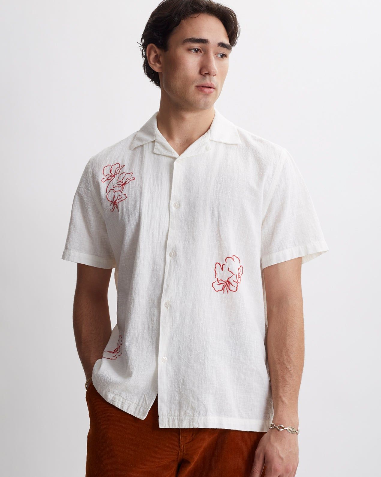 Canty SZ Embroidered Gauze Short Sleeve Shirt sold by Saturdays New York City product image thumbnail 2
