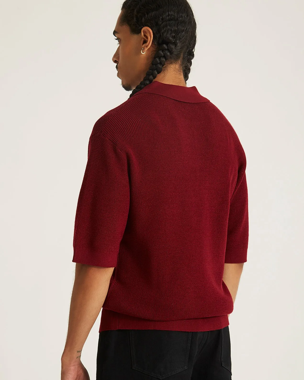 Alex Merino Wool Open Placket Polo sold by Saturdays New York City product image thumbnail 4