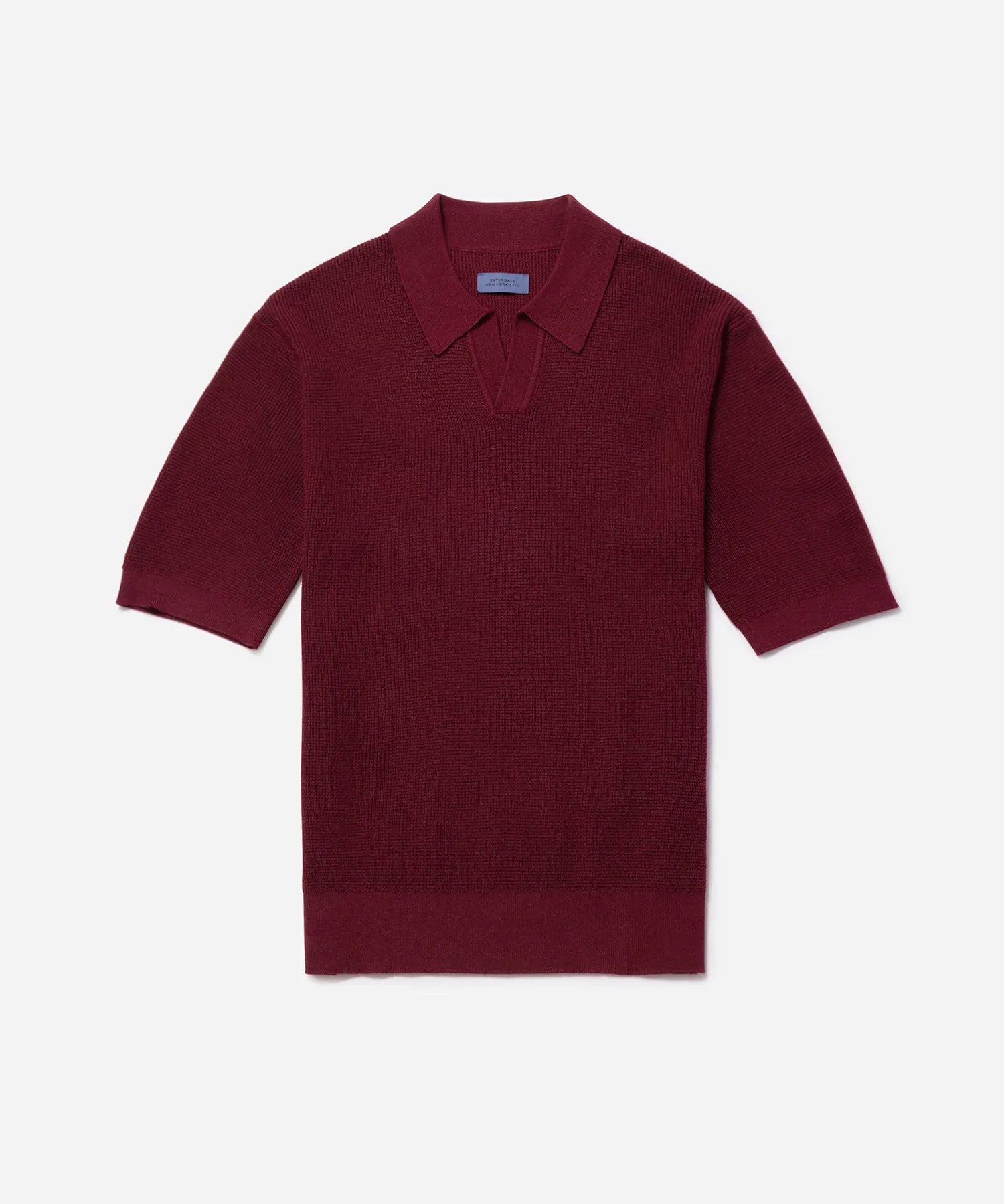 Alex Merino Wool Open Placket Polo sold by Saturdays New York City
