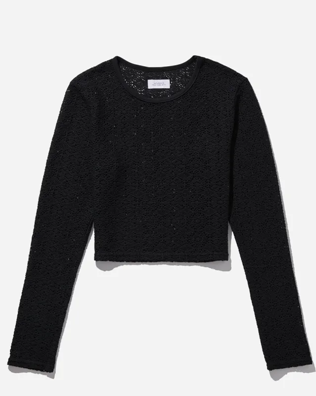 Peii Cotton Mesh Long Sleeve Top made by Saturdays New York City