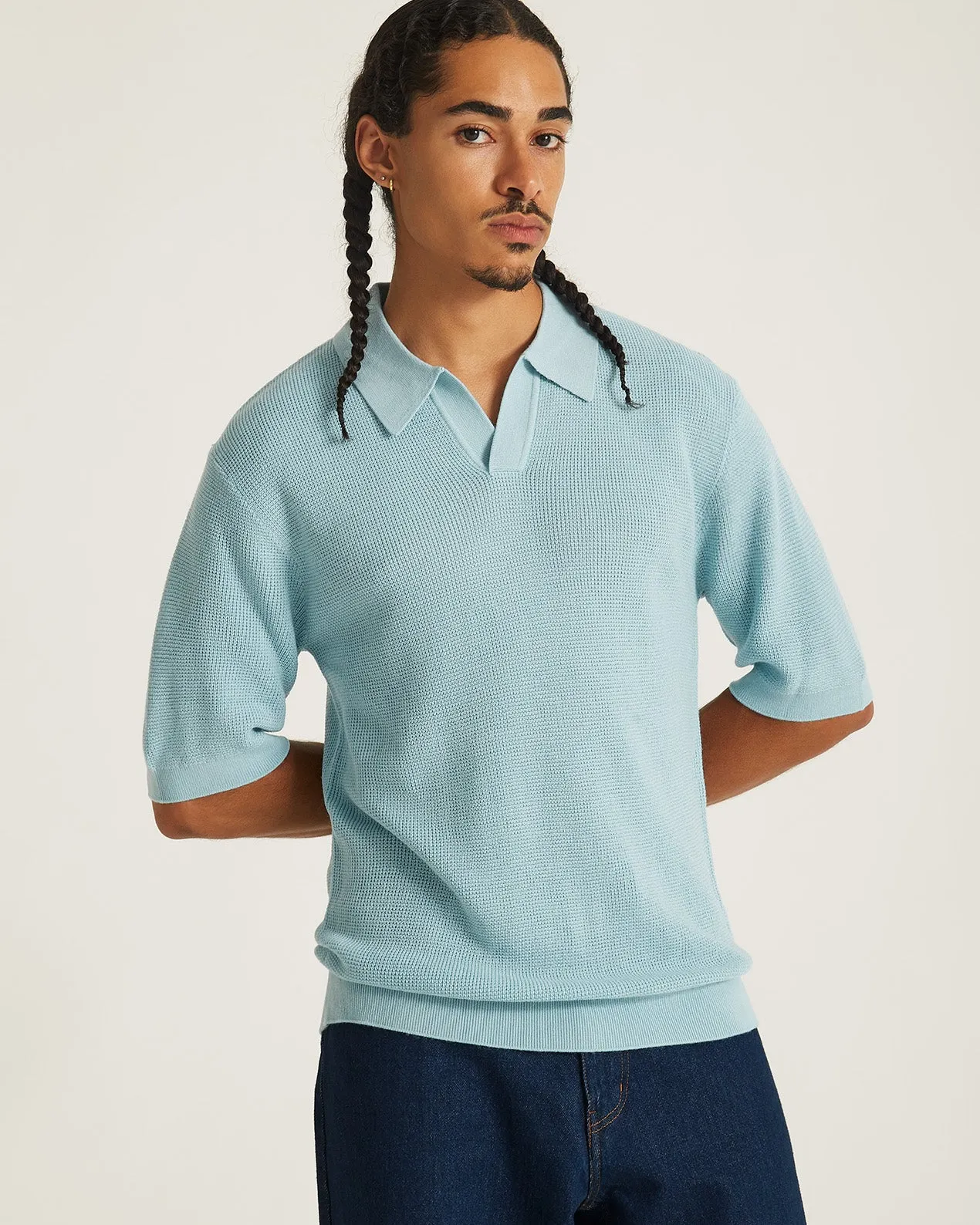 Alex Merino Wool Open Placket Polo sold by Saturdays New York City product image thumbnail 3