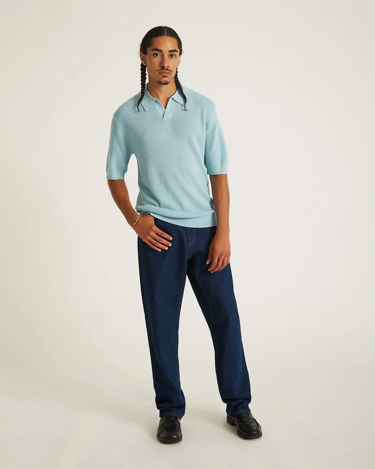 Alex Merino Wool Open Placket Polo sold by Saturdays New York City product image thumbnail 2
