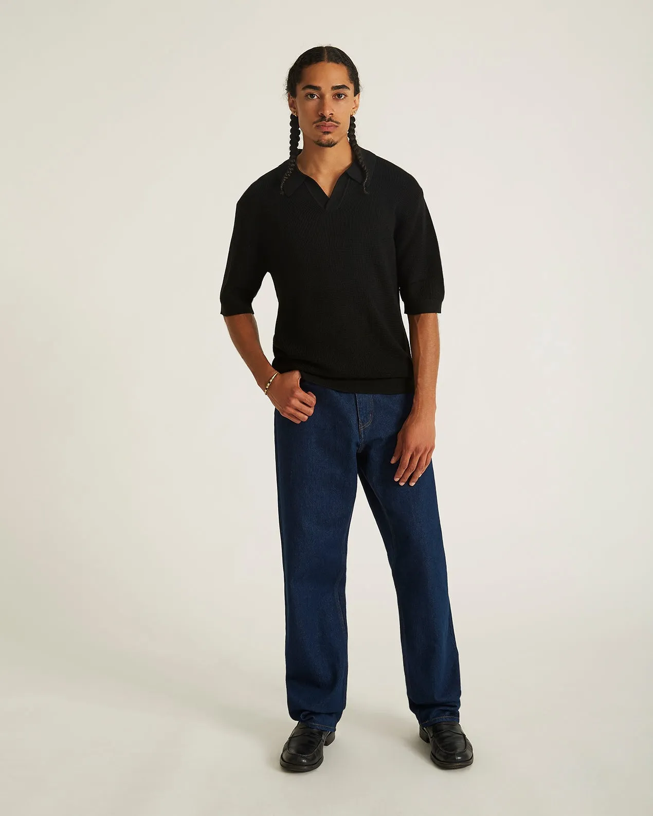 Alex Merino Wool Open Placket Polo sold by Saturdays New York City product image thumbnail 2