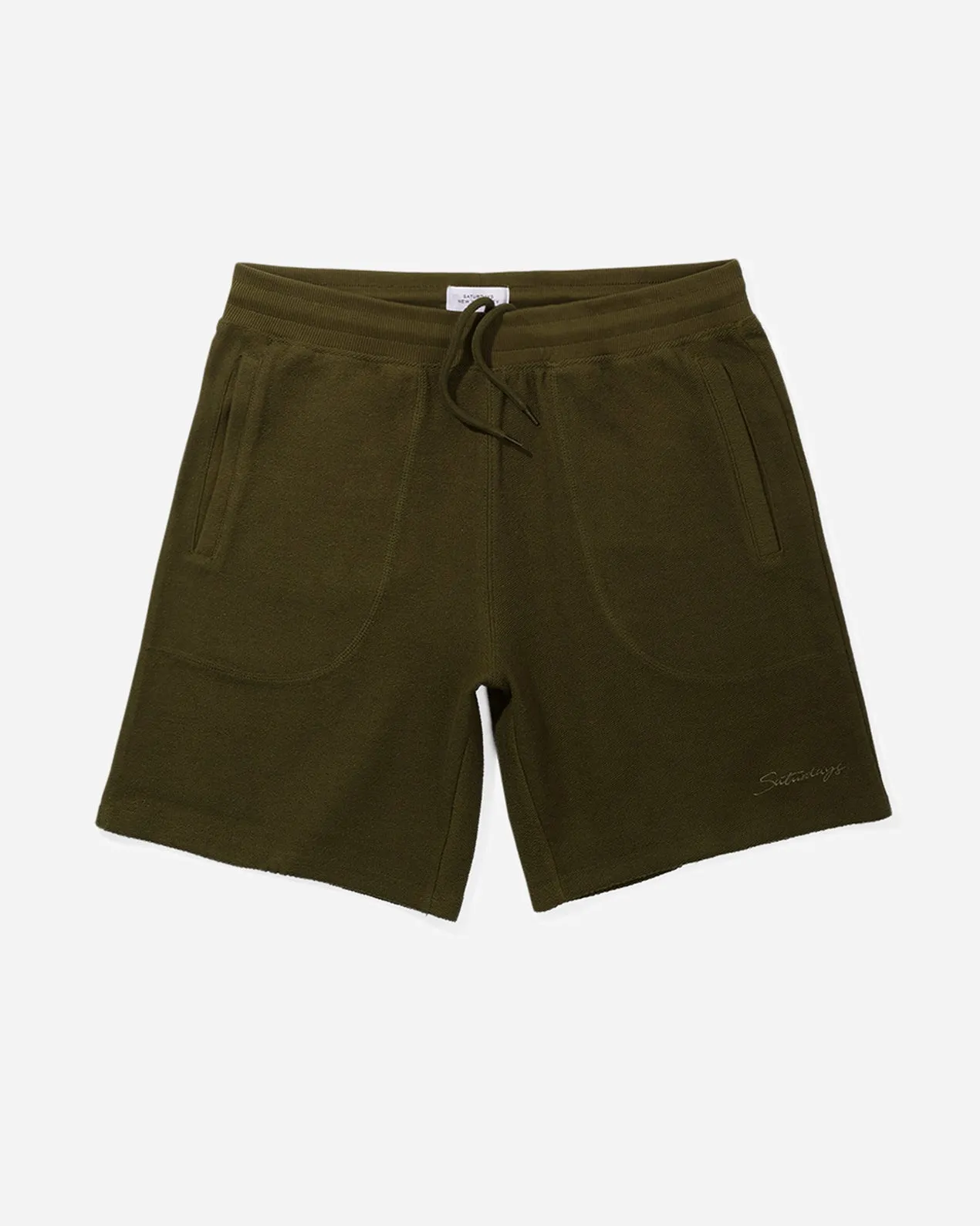 Terry Script Sweat Short sold by Saturdays New York City