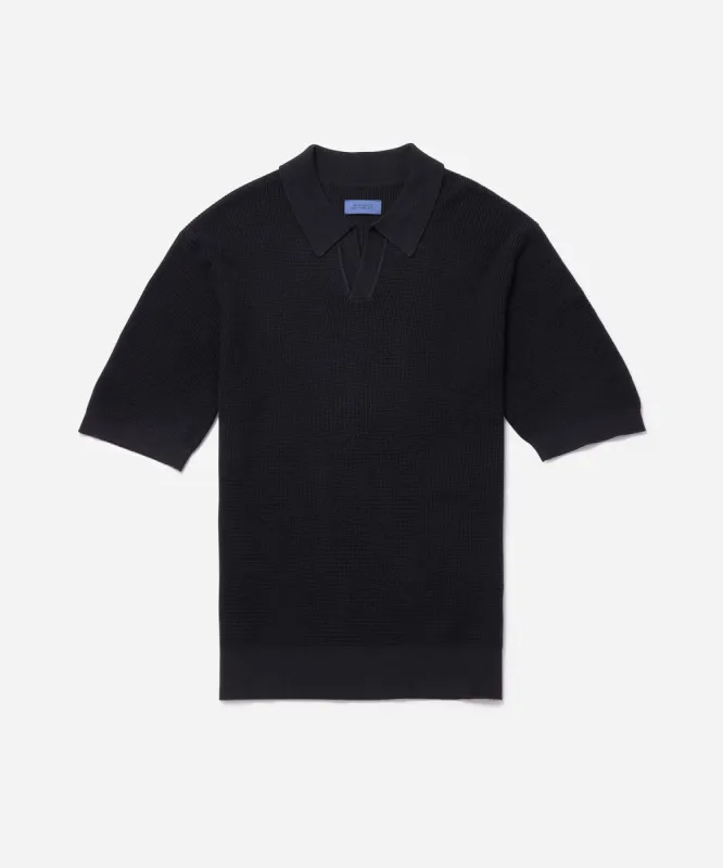 Alex Merino Wool Open Placket Polo sold by Saturdays New York City