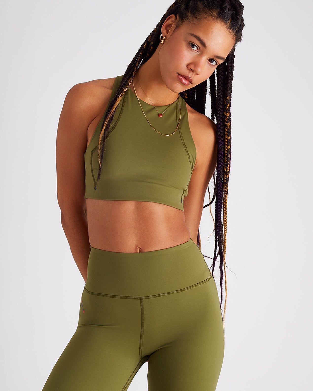 All Terrain High Neck Sports Bra sold by Saturdays New York City product image thumbnail 2