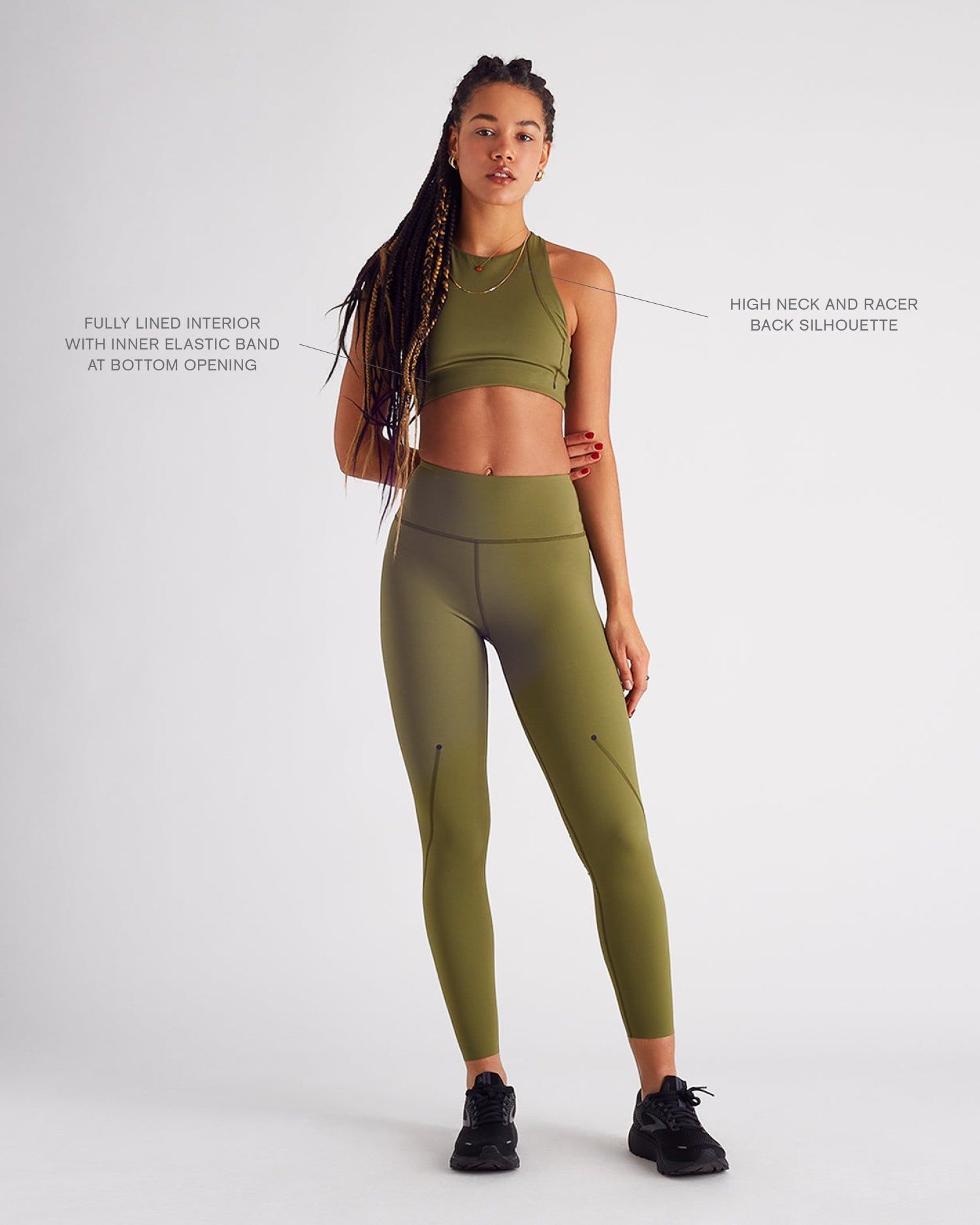 All Terrain High Neck Sports Bra sold by Saturdays New York City product image thumbnail 3