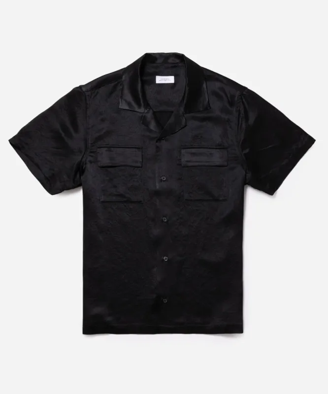 Canty Crinkled Satin SS Shirt sold by Saturdays New York City