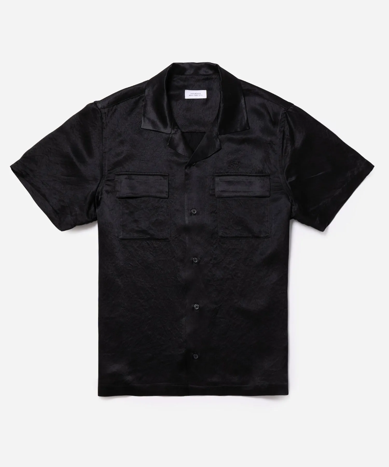 Canty Crinkled Satin SS Shirt sold by Saturdays New York City