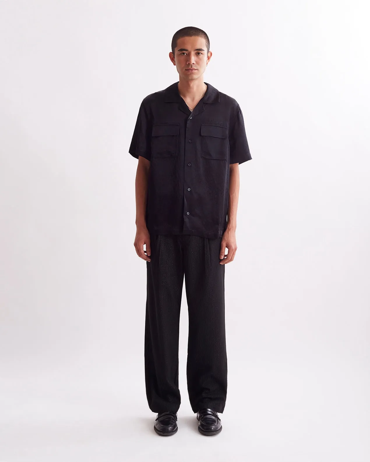 Canty Crinkled Satin SS Shirt sold by Saturdays New York City product image thumbnail 2