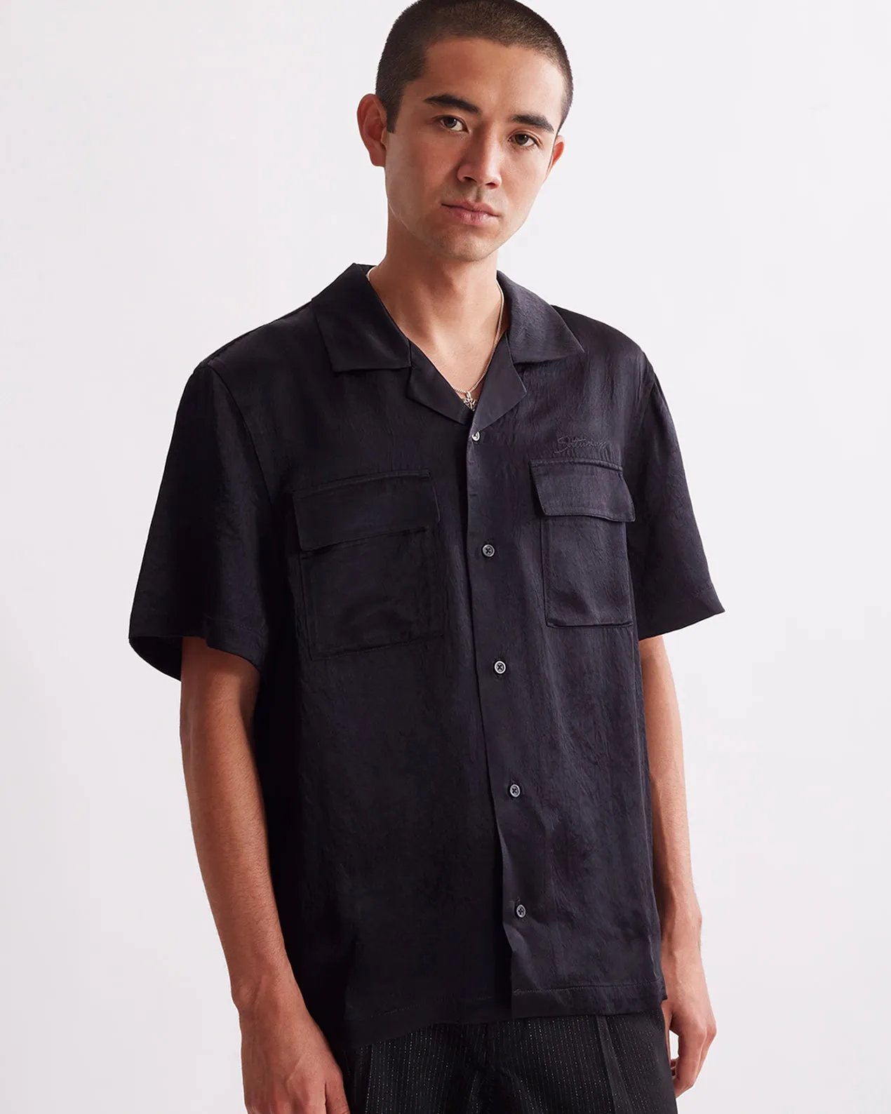 Canty Crinkled Satin SS Shirt sold by Saturdays New York City product image thumbnail 3