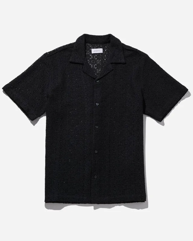 Canty Cotton Mesh Short Sleeve Shirt made by Saturdays New York City
