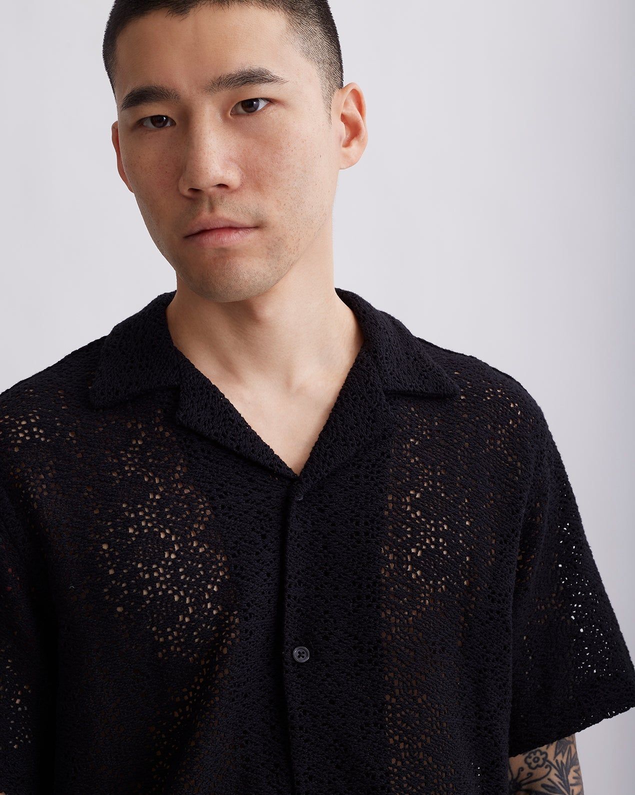 Canty Cotton Mesh Short Sleeve Shirt sold by Saturdays New York City product image thumbnail 4