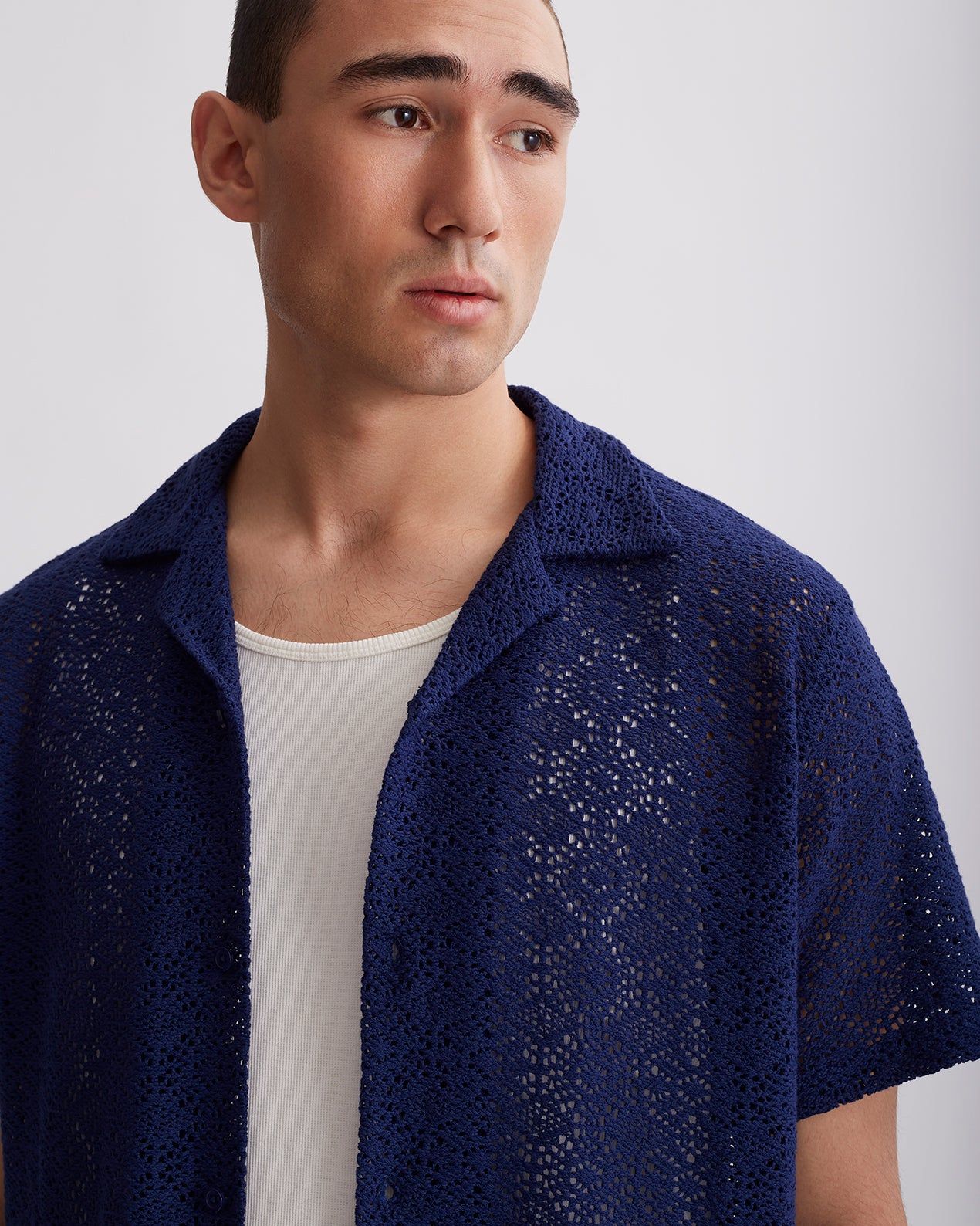 Canty Cotton Mesh Short Sleeve Shirt sold by Saturdays New York City product image thumbnail 4